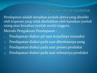 pengakuan pendapatan