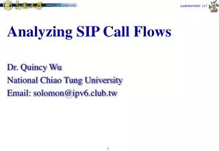 Analyzing SIP Call Flows