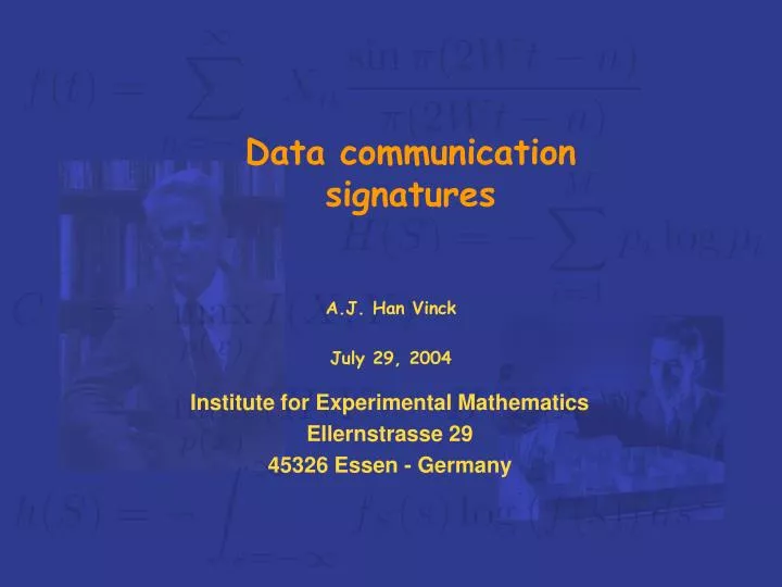 data communication signatures