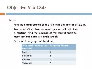 Objective 9-6 Quiz