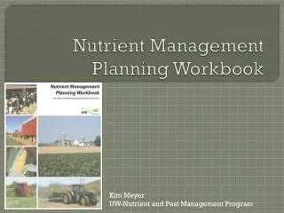Nutrient Management Planning Workbook