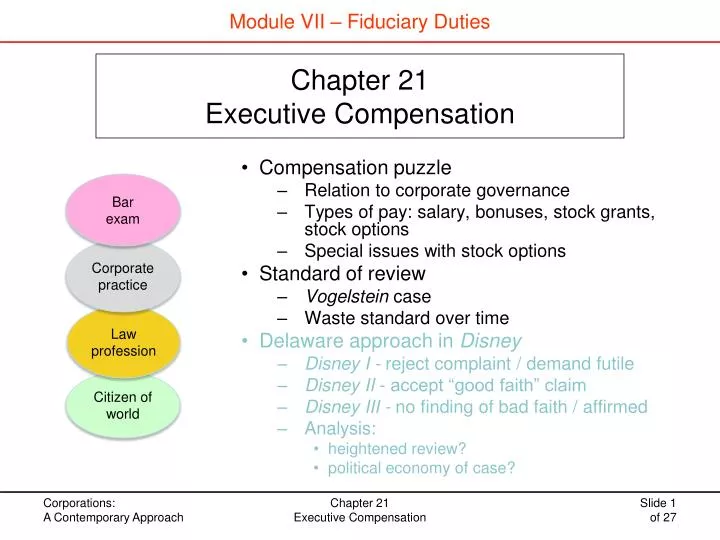 chapter 21 executive compensation