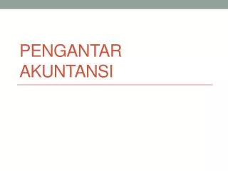 pengantar akuntansi