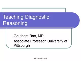 Teaching Diagnostic Reasoning