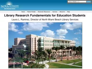 Library Research Fundamentals for Education Students