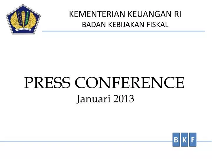 press conference januari 2013