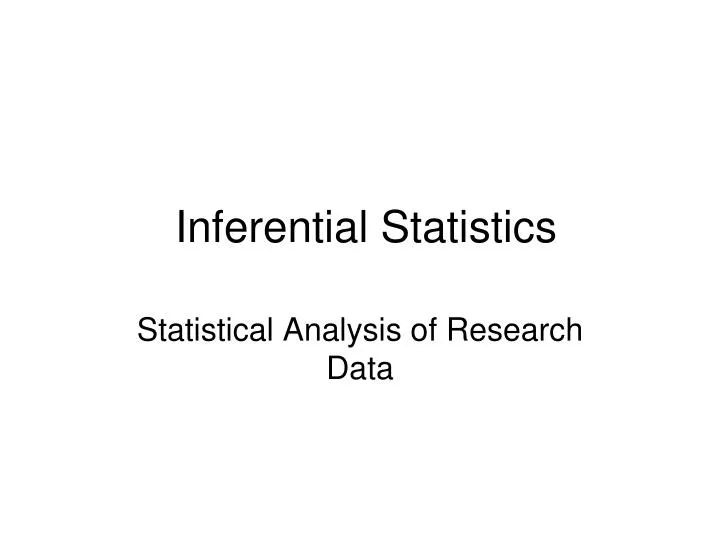 inferential statistics