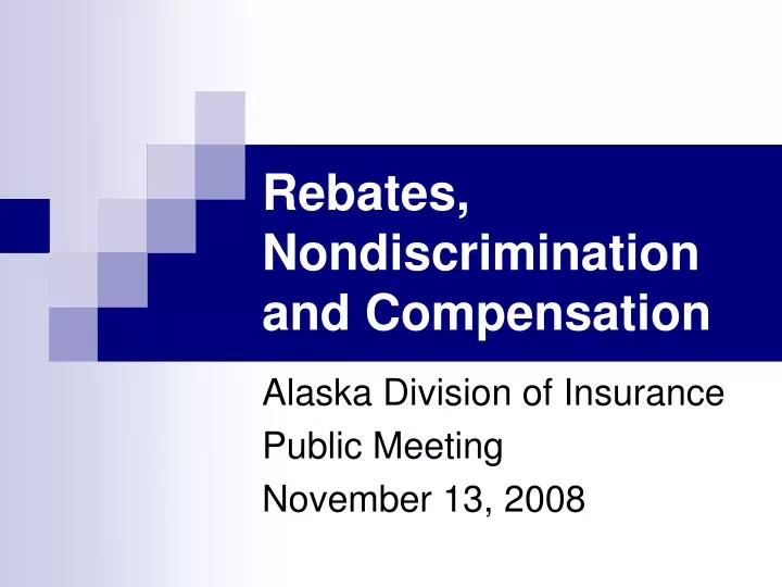 rebates nondiscrimination and compensation