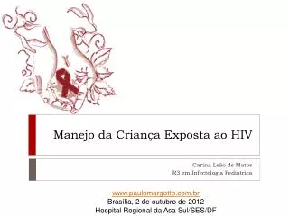 manejo da crian a exposta ao hiv