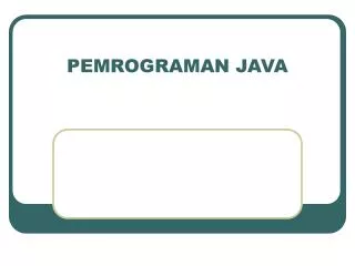pemrograman java