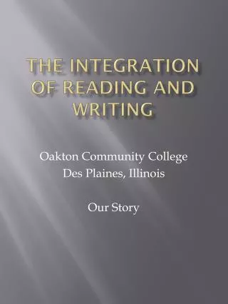 The Integration of Reading and Writing