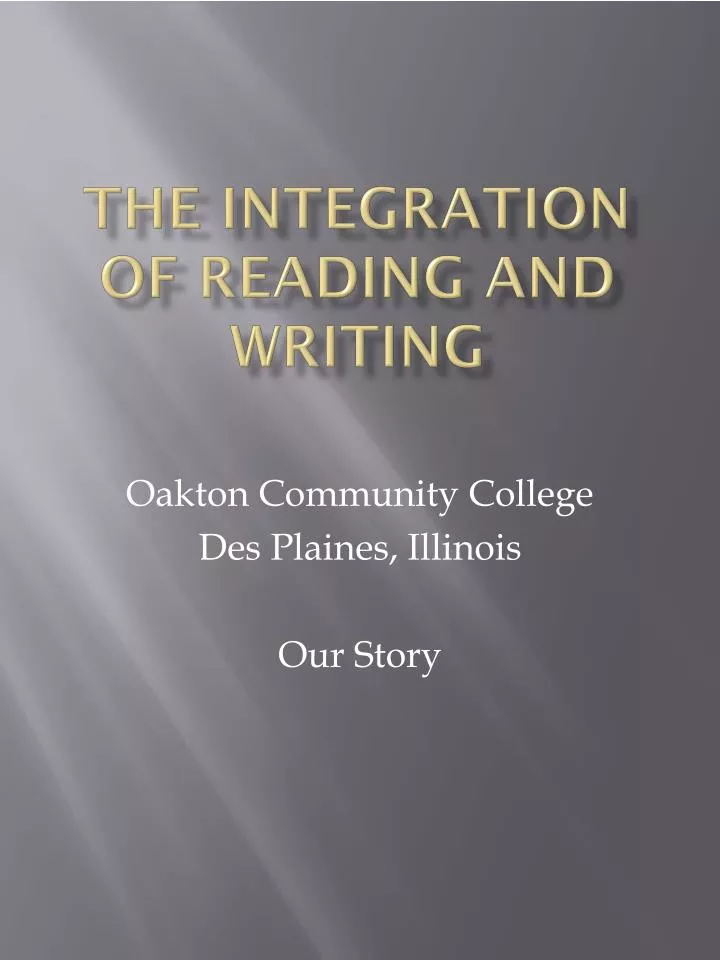 the integration of reading and writing