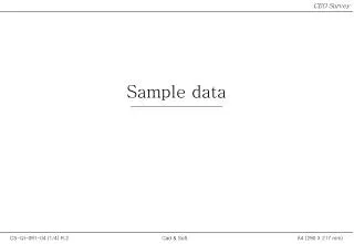 Sample data