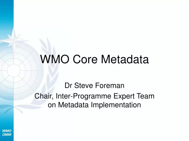 wmo core metadata