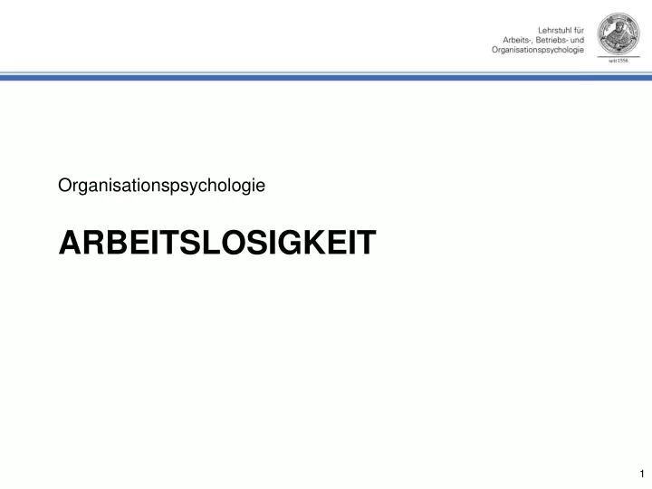 arbeitslosigkeit