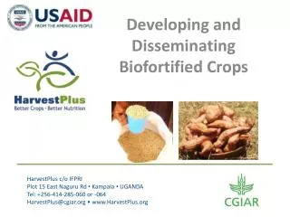 Developing and Disseminating Biofortified Crops