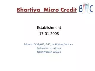 Bhartiya Micro Credit