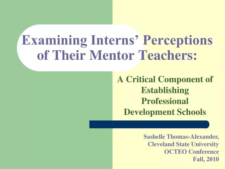 examining interns perceptions of their mentor teachers