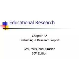 Educational Research