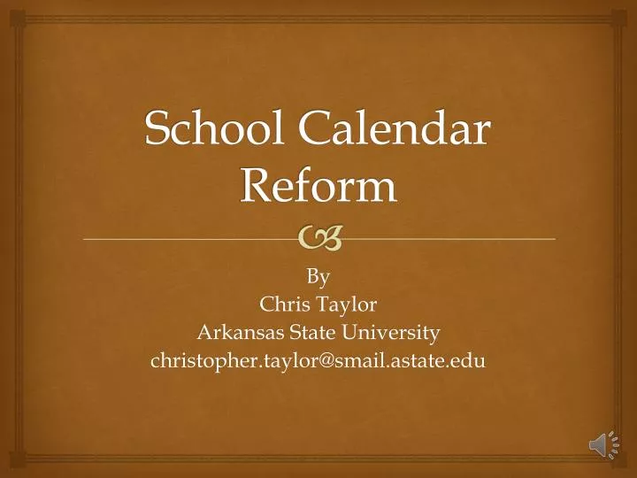 school calendar reform