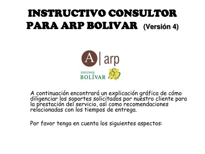 instructivo consultor para arp bolivar versi n 4