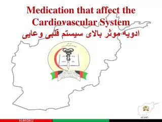medication that affect the cardiovascular system