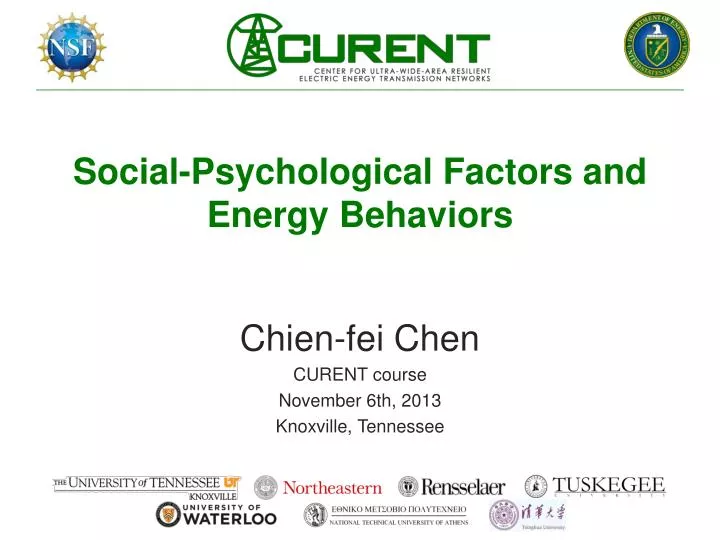 social psychological factors and energy behaviors