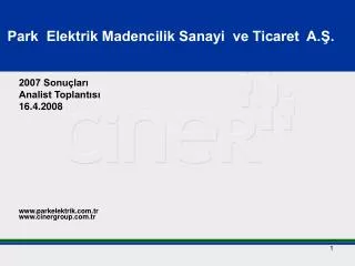 park elektrik madencilik sanayi ve ticaret a