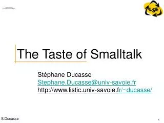 The Taste of Smalltalk