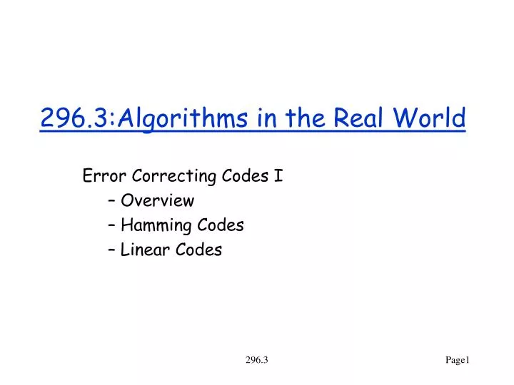 296 3 algorithms in the real world
