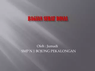 bagian surat dinas