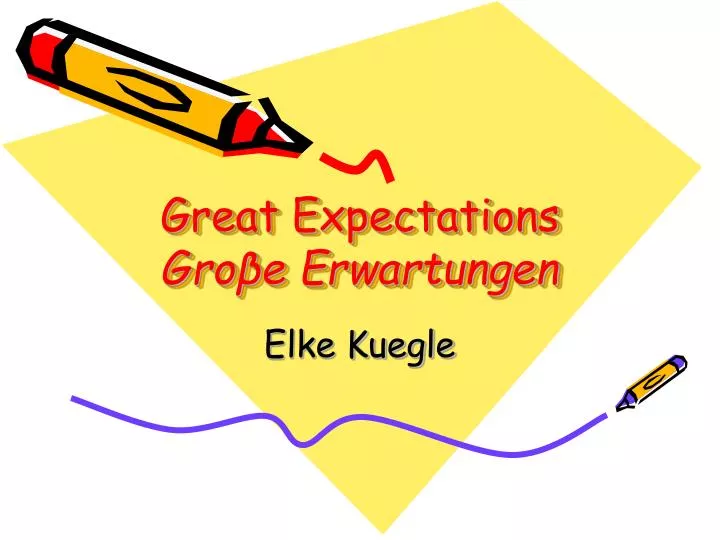 great expectations gro e erwartungen