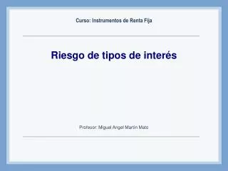 riesgo de tipos de inter s