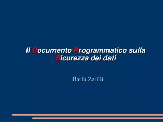 ilaria zerilli