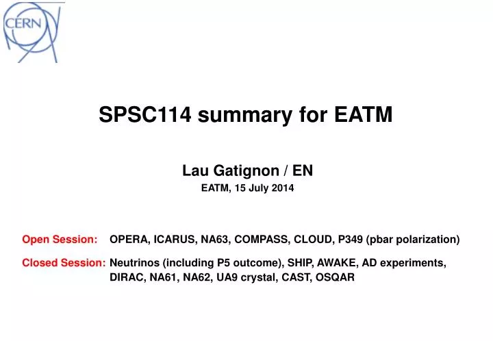 spsc114 summary for eatm