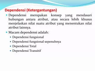 dependensi ketergantungan