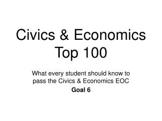 Civics &amp; Economics Top 100
