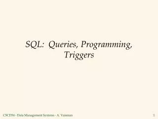 sql queries programming triggers