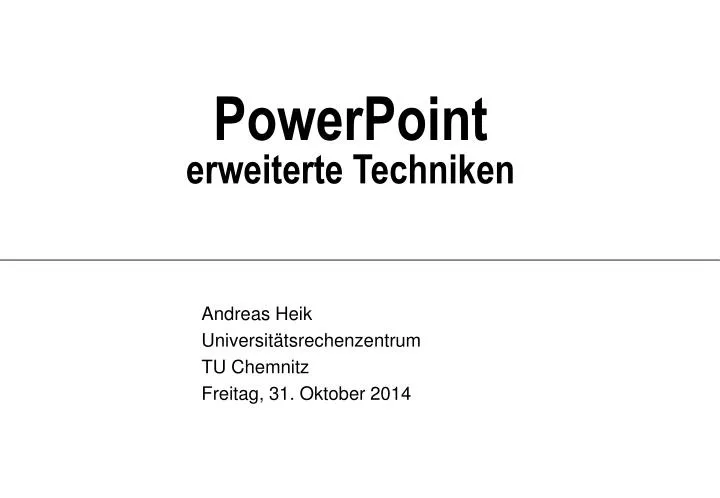 powerpoint erweiterte techniken