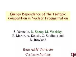 Energy Dependence of the Isotopic Composition in Nuclear Fragmentation