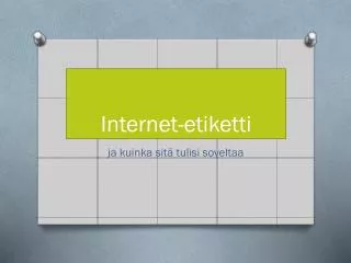 internet etiketti