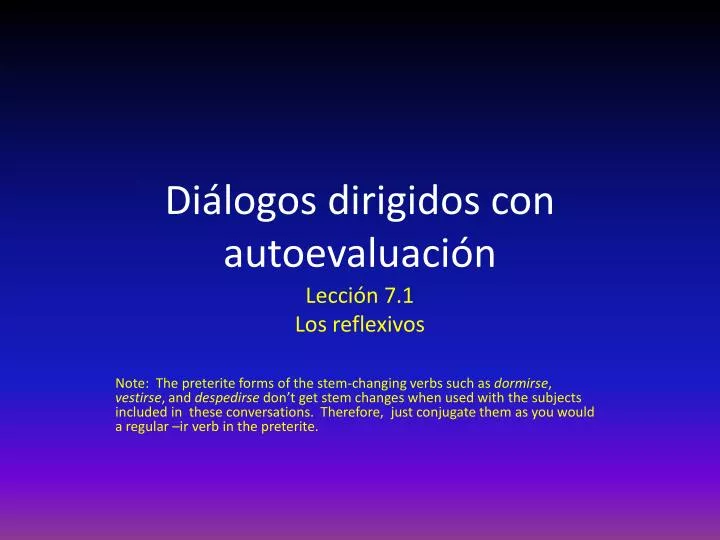 di logos dirigidos con autoevaluaci n