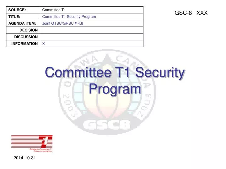 committee t1 security program