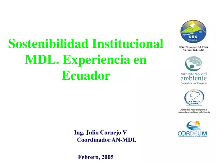 sostenibilidad institucional mdl experiencia en ecuador