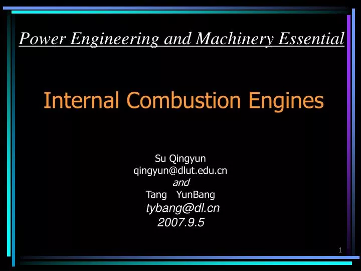 internal combustion engines