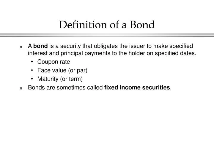 definition of a bond