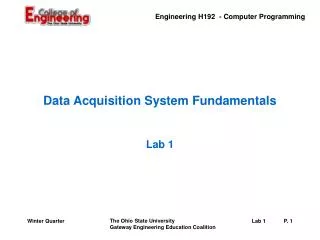 Data Acquisition System Fundamentals