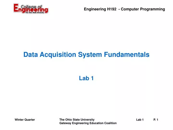 data acquisition system fundamentals