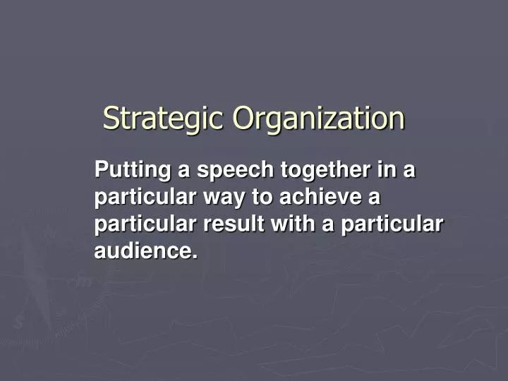 strategic organization