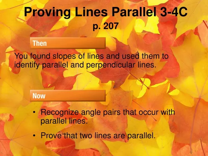 proving lines parallel 3 4c